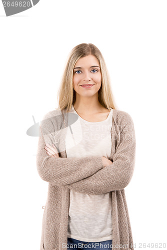 Image of Beautiful woman smiling