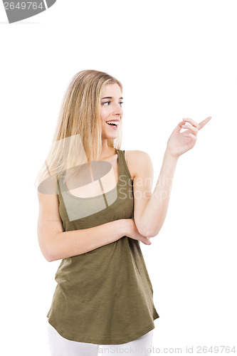 Image of Beautiful woman laughing