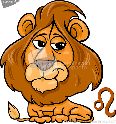 Image of leo or the lion zodiac sign