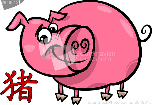 Image of pig chinese zodiac horoscope sign