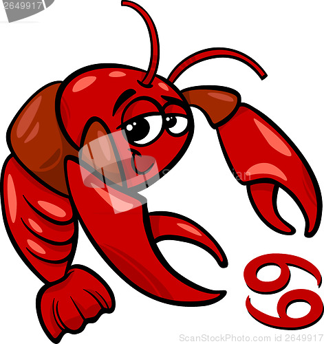 Image of cancer or the crab zodiac sign