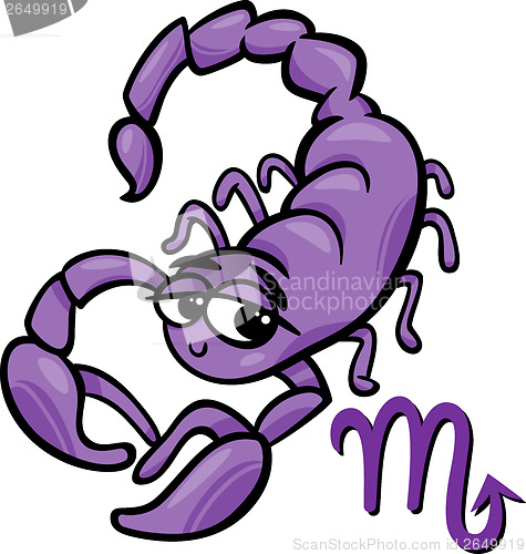 Image of scorpio zodiac sign cartoon