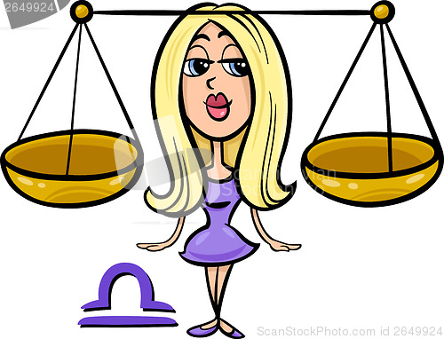 Image of libra or the scales zodiac sign