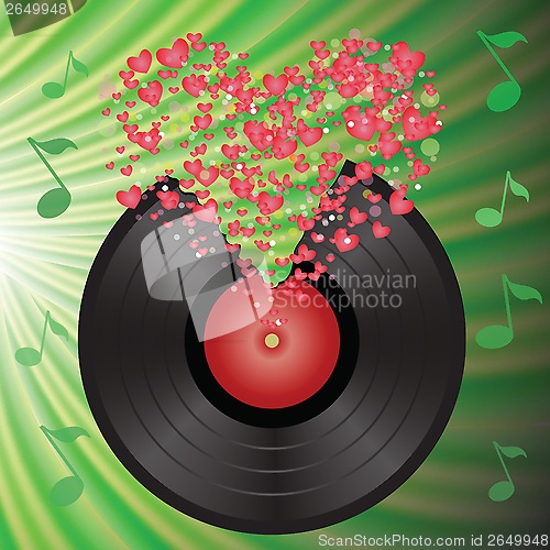 Image of vynil and heart