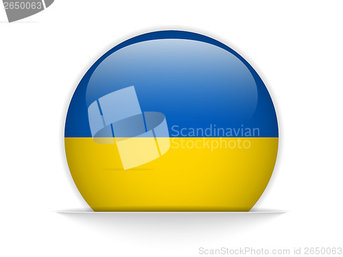 Image of Ukraine Flag Glossy Button