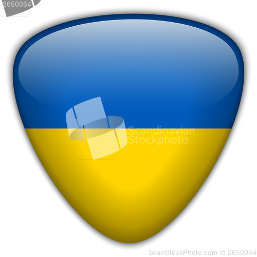 Image of Ukraine Flag Glossy Button