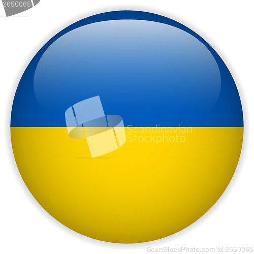 Image of Ukraine Flag Glossy Button