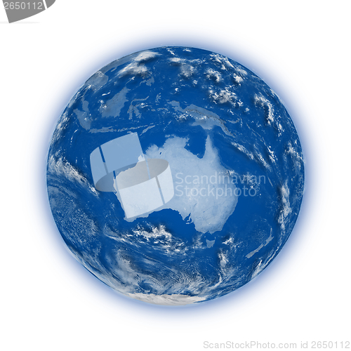 Image of Australia on planet Earth