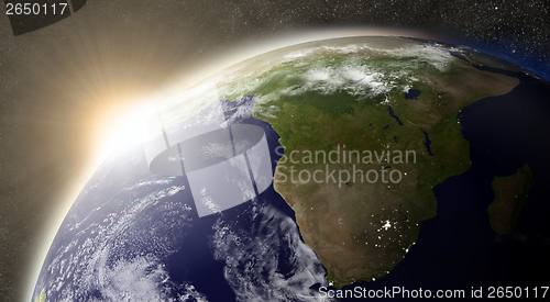 Image of Sun over South Africa