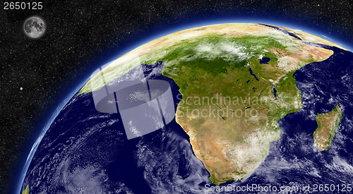 Image of South Africa on planet Earth