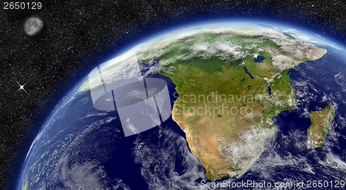 Image of South Africa on planet Earth