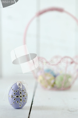 Image of Easter Holiday Themed Still Life Scene in Natural Light