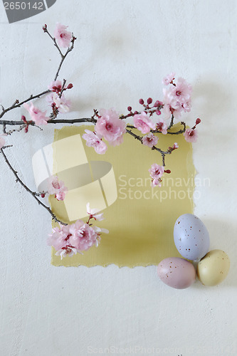 Image of Easter Holiday Themed Still Life Scene in Natural Light