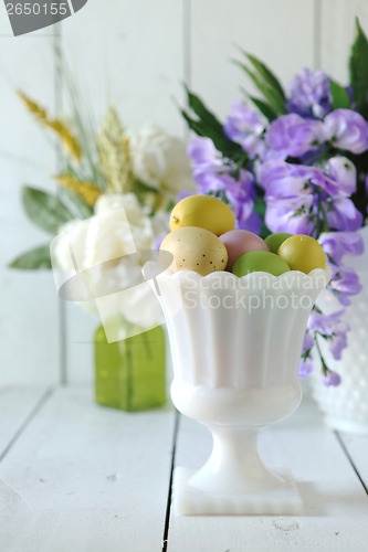 Image of Easter Holiday Themed Still Life Scene in Natural Light