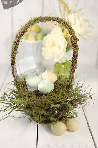 Image of Easter Holiday Themed Still Life Scene in Natural Light