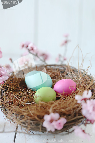 Image of Easter Holiday Themed Still Life Scene in Natural Light