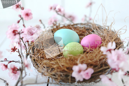 Image of Easter Holiday Themed Still Life Scene in Natural Light