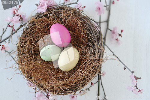 Image of Easter Holiday Themed Still Life Scene in Natural Light