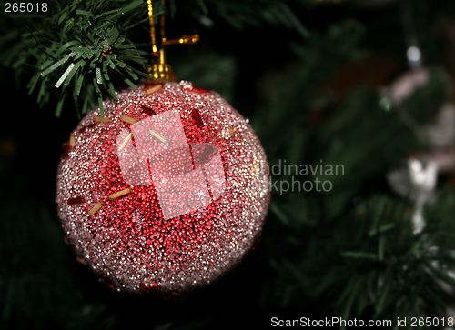 Image of red Christmas ball