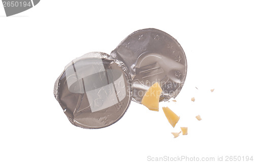 Image of Euro currency, chocolate coins