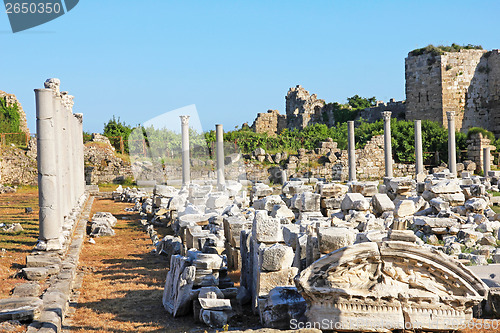 Image of Turkey. Side. Antique ruins 