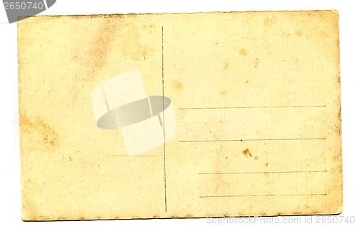 Image of old empty postcard 