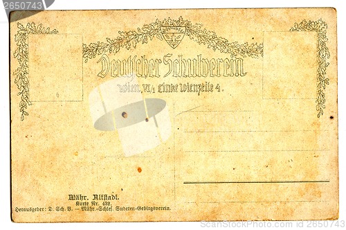 Image of old empty postcard 