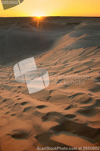 Image of Sunset with Sahara dunes