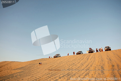 Image of Tourists in Sahara desert