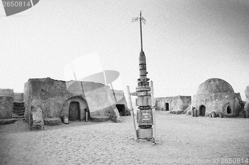 Image of Place Ong Jemel Tunisia black and white