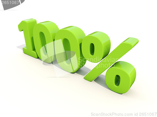 Image of 100% percentage rate icon on a white background