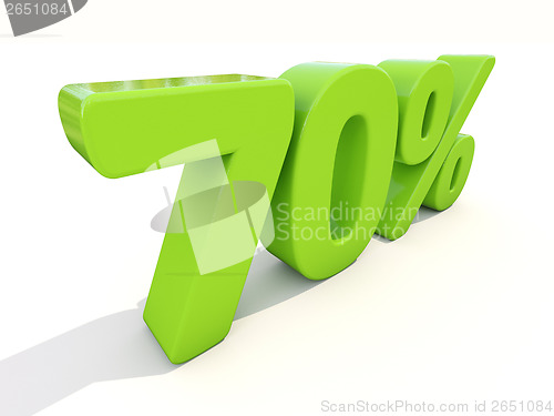Image of 70% percentage rate icon on a white background
