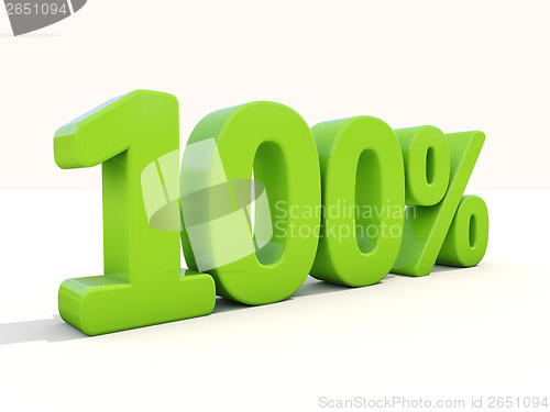 Image of 100% percentage rate icon on a white background