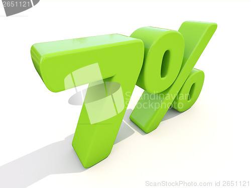 Image of 7% percentage rate icon on a white background