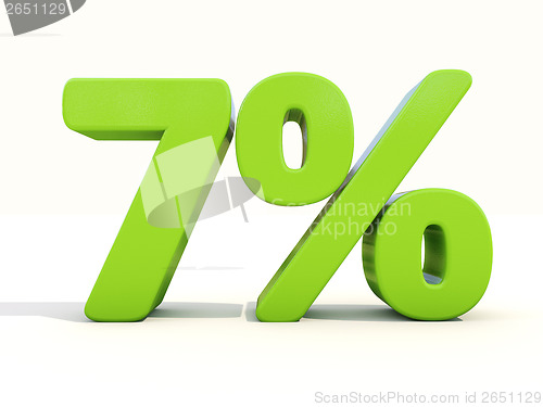 Image of 7% percentage rate icon on a white background