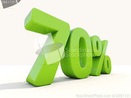 Image of 70% percentage rate icon on a white background