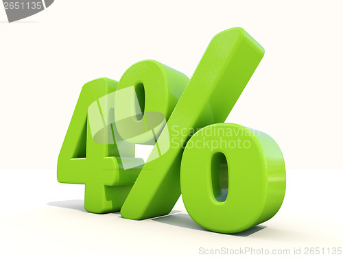 Image of 4% percentage rate icon on a white background