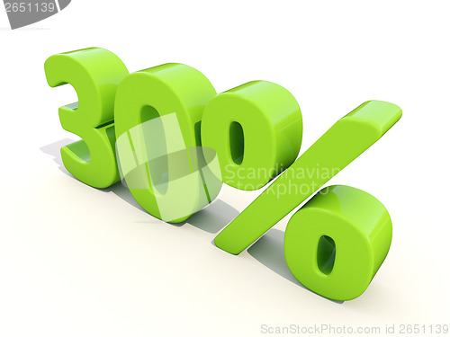 Image of 30% percentage rate icon on a white background