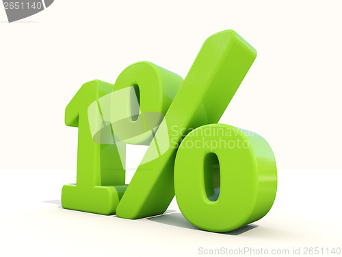 Image of 1% percentage rate icon on a white background