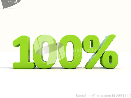 Image of 100% percentage rate icon on a white background