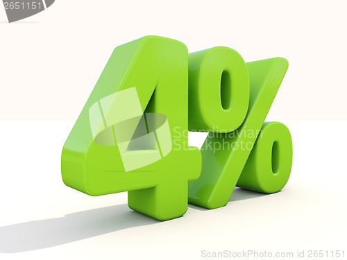 Image of 4% percentage rate icon on a white background