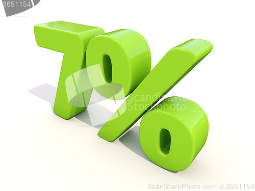 Image of 7% percentage rate icon on a white background