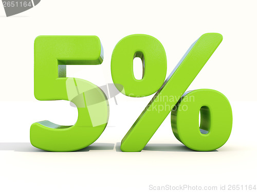 Image of 5% percentage rate icon on a white background