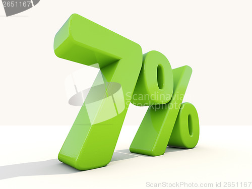 Image of 7% percentage rate icon on a white background