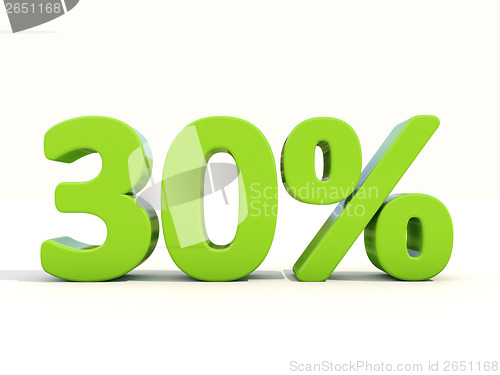 Image of 30% percentage rate icon on a white background