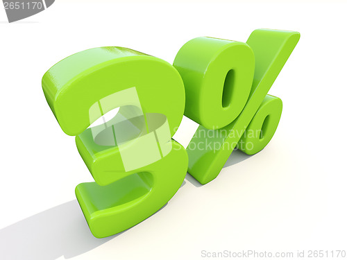 Image of 3% percentage rate icon on a white background