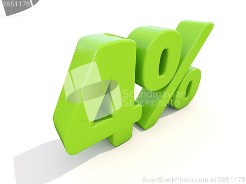 Image of 4% percentage rate icon on a white background