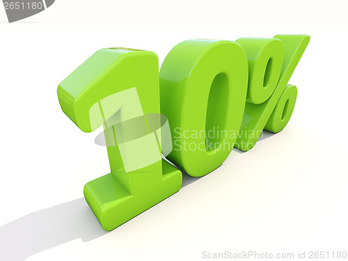 Image of 10% percentage rate icon on a white background