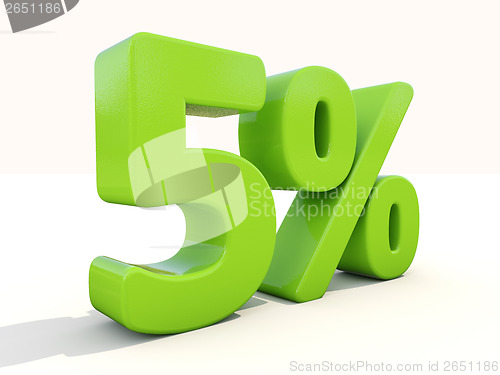 Image of 5% percentage rate icon on a white background