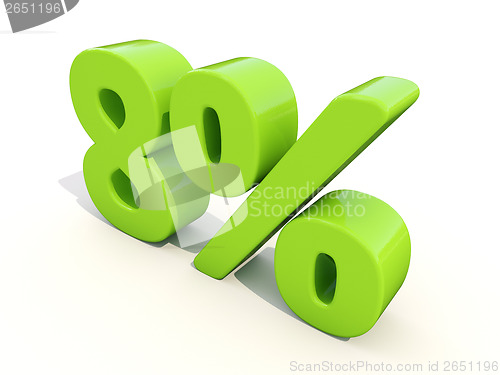 Image of 8% percentage rate icon on a white background